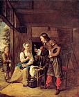Pieter de Hooch A Man Offering a Glass of Wine to a Woman painting